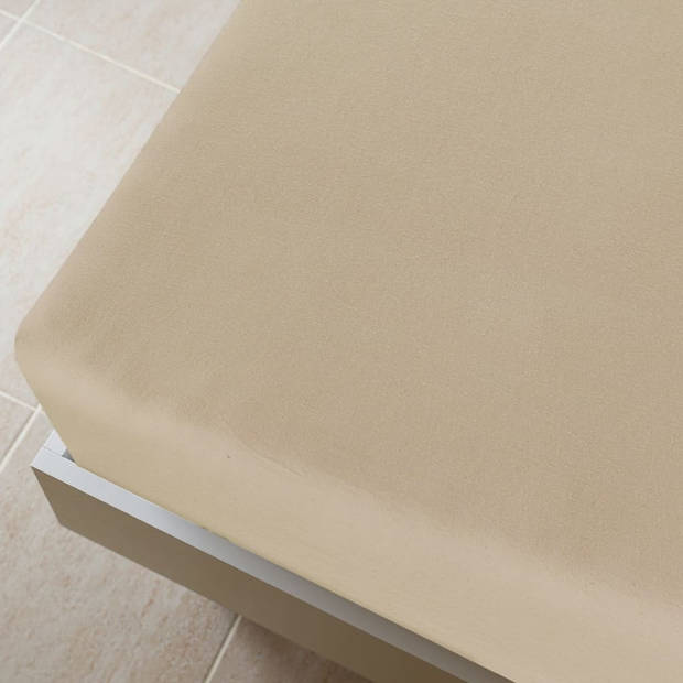 The Living Store Hoeslaken Jersey - 140 x 200 cm - Taupe