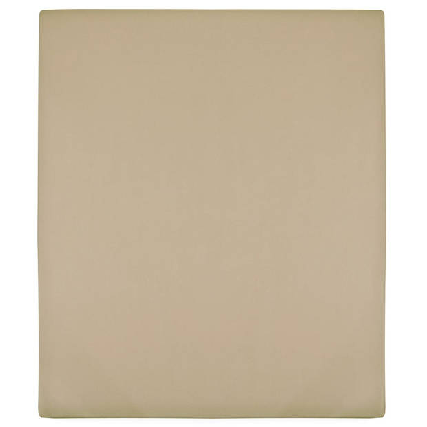 The Living Store Jersey Hoeslaken - 90 x 200 cm - Taupe