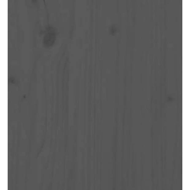 The Living Store Hondenmand - Massief grenenhout - 55.5 x 45.5 x 28 cm - Grijs