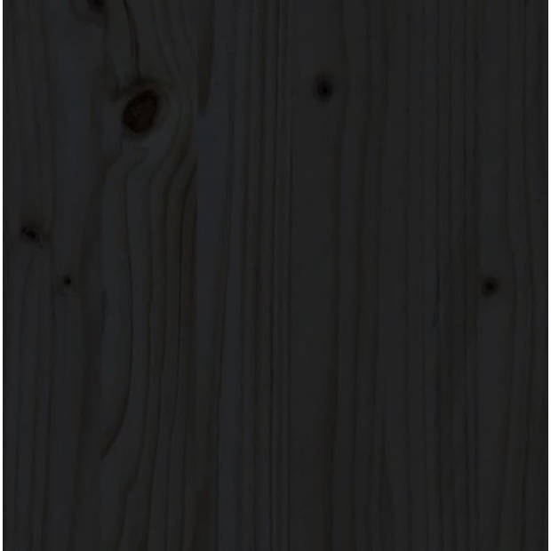 The Living Store Hondenmand - Massief grenenhout - 71x55x70 cm - Zwart