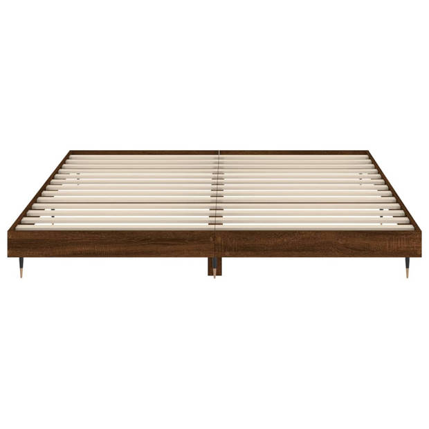 vidaXL Bedframe zonder matras bewerkt hout bruin eikenkleur 160x200 cm