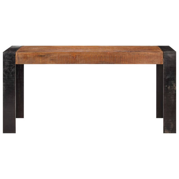 The Living Store Industriële Eettafel - Hout - 160 x 80 x 76 cm - Massief Mangohout