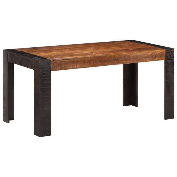 The Living Store Industriële Eettafel - Hout - 160 x 80 x 76 cm - Massief Mangohout