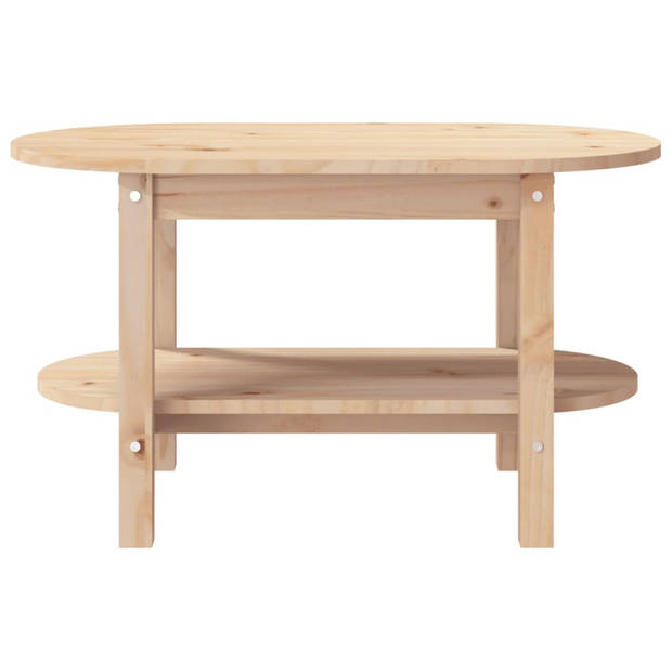 The Living Store Klassieke Houten Salontafel - 80x45x45cm - Massief Grenenhout