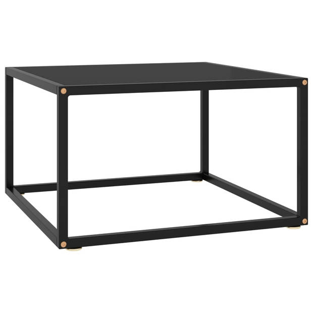 The Living Store Salontafel - Praktische Woonkamertafel - Glas/Staal - 60x60x35cm