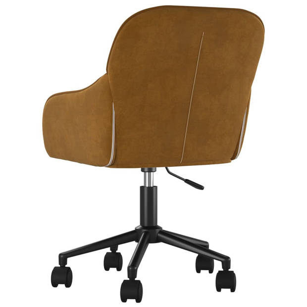 The Living Store Eetkamerstoelen - Bruin Fluweel - 56x61x(78-86) cm - Verstelbaar en Stabiel