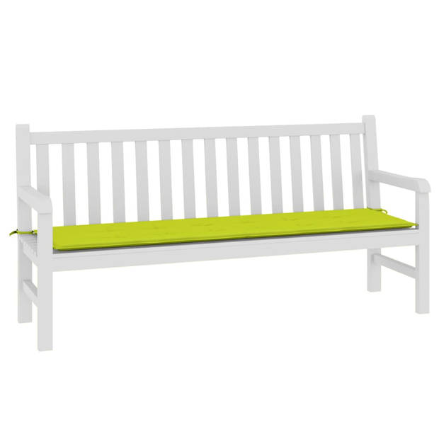 The Living Store Tuinbankkussen - Oxford stof - 180x50x3 cm - Houdt meubels veilig op zijn plaats - Helder groen