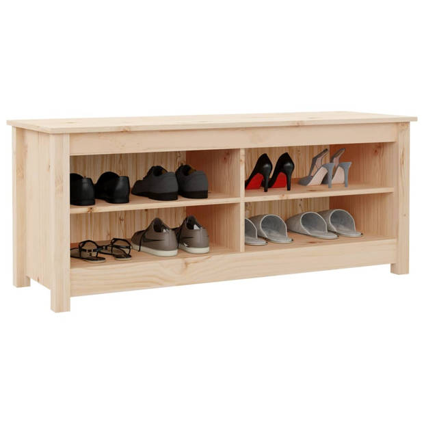 The Living Store Schoenenbank - Grenenhout - 110 x 38 x 45.5 cm - Trendy opbergruimte