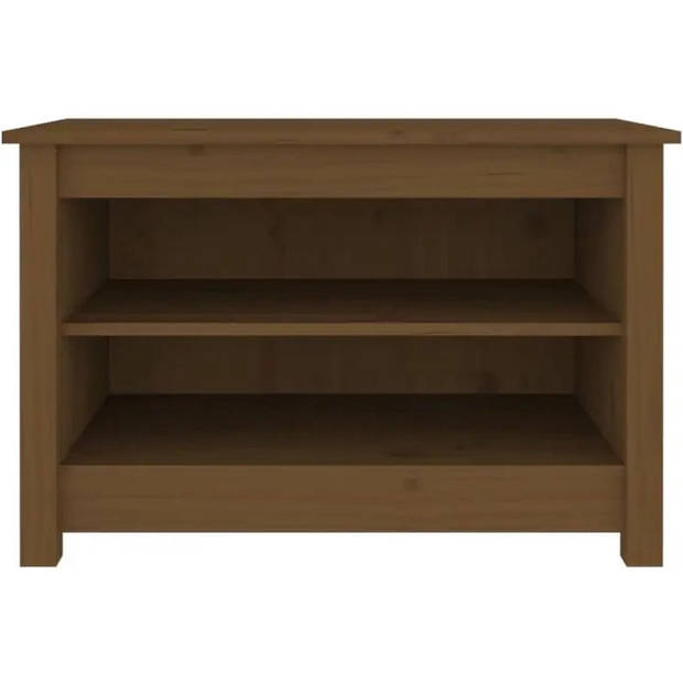 The Living Store Schoenenbank Grenenhout - Schoenenkast - 70 x 38 x 45.5 cm - Honingbruin