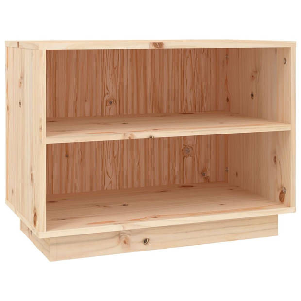 The Living Store Schoenenkast Massief Grenenhout 60x34x45cm - Onbehandeld