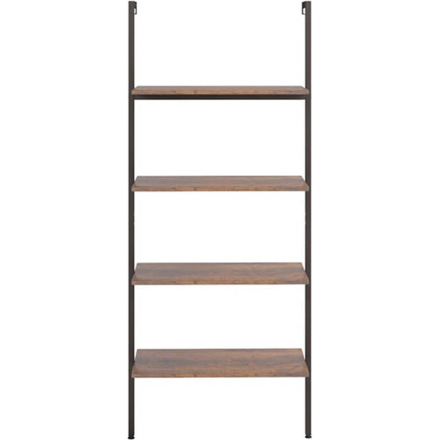 The Living Store Rek 4 schappen - 64 x 35 x 152.5 cm - sterk stalen frame