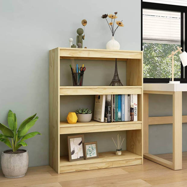 The Living Store Boekenkast - Massief grenenhout - 100 x 30 x 103 cm - Ruim en stijlvol