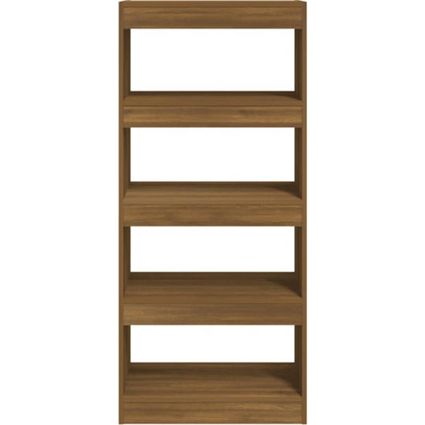 The Living Store Boekenkast - hout - 60 x 30 x 135 cm - bruineiken