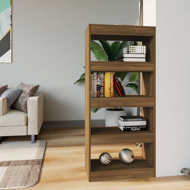 The Living Store Boekenkast - hout - 60 x 30 x 135 cm - bruineiken