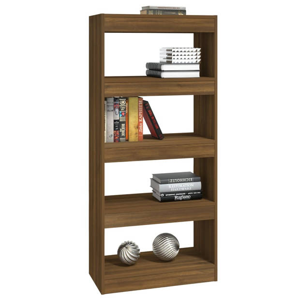 vidaXL Boekenkast / kamerscherm 60x30x135 cm bewerkt hout bruineiken