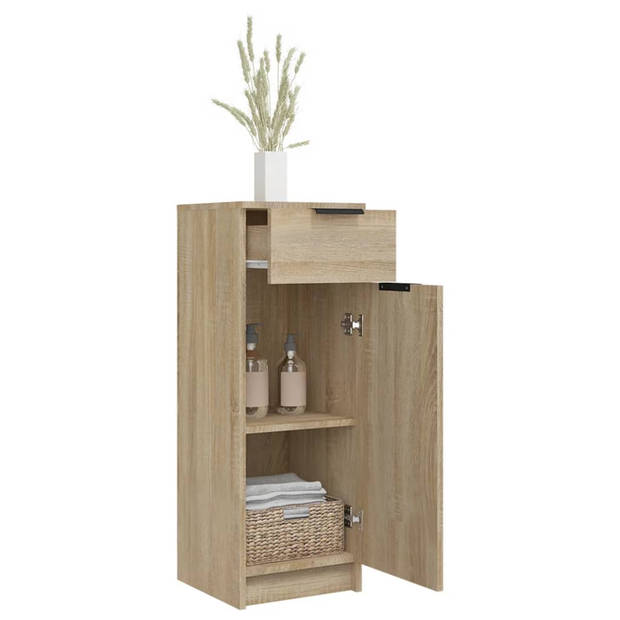 The Living Store Badkaast Sonoma Eiken - 32 x 34 x 90 cm - Stevig materiaal - voldoende opbergruimte