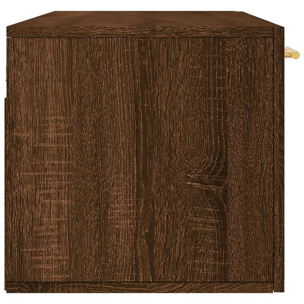 The Living Store Zwevende Wandkast - Bruineiken - 100 x 36.5 x 35 cm - Duurzaam bewerkt hout