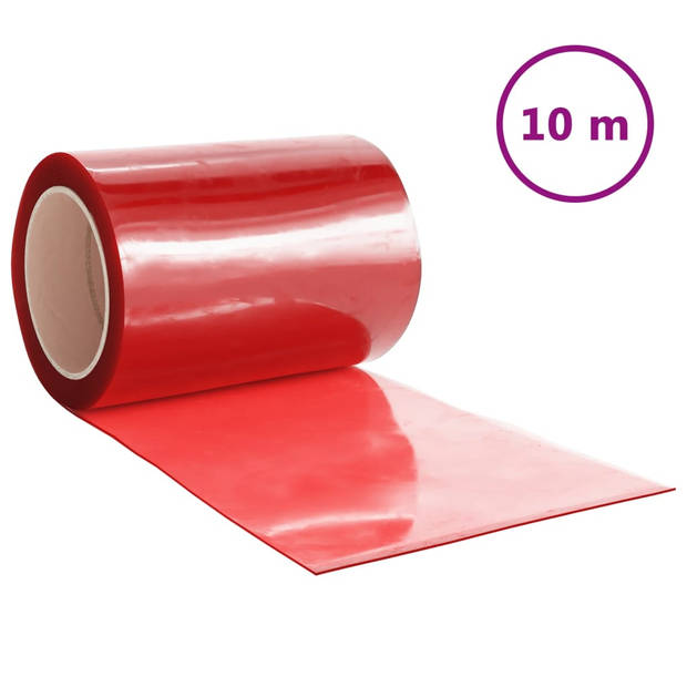 The Living Store Deurstrip - PVC isolatiemateriaal - 300mm x 2.6mm - Rood