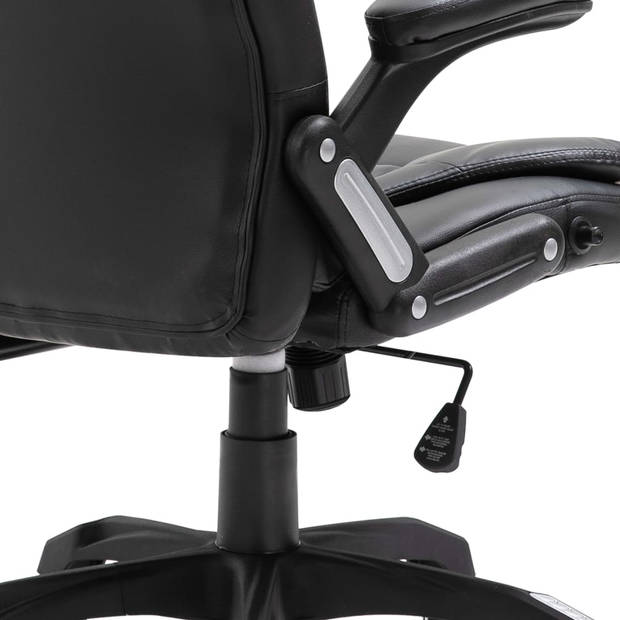 The Living Store bureaustoel - hoogwaardig ergonomisch ontwerp - zwart - 68x71x(110-119) cm - met nylon zwenkwielen -
