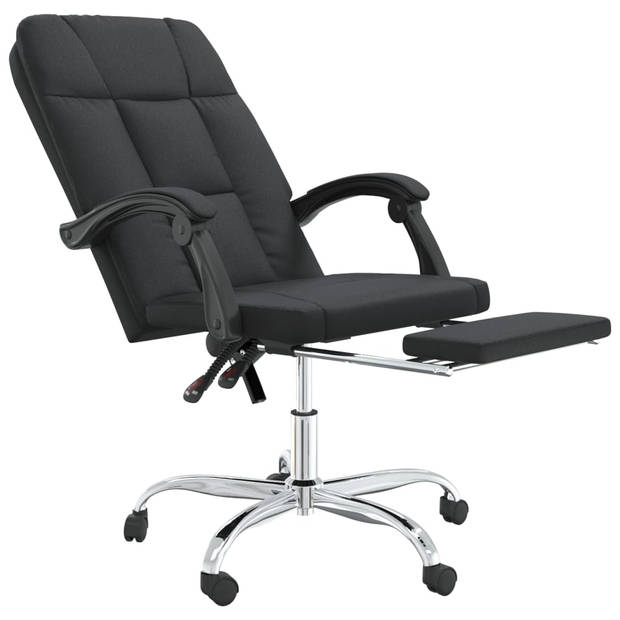 The Living Store Verstelbare Bureaustoel - Kunstleer - Zwart - 63x59cm - Duurzaam materiaal en verstelbaar ontwerp -