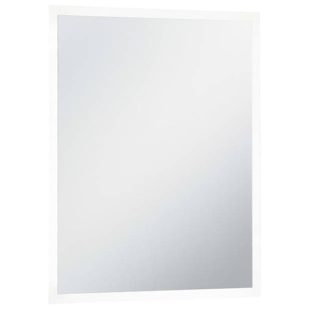 The Living Store LED Badkamerspiegel - 50 x 60 cm - IP44 - Zilver - Glas en aluminium frame