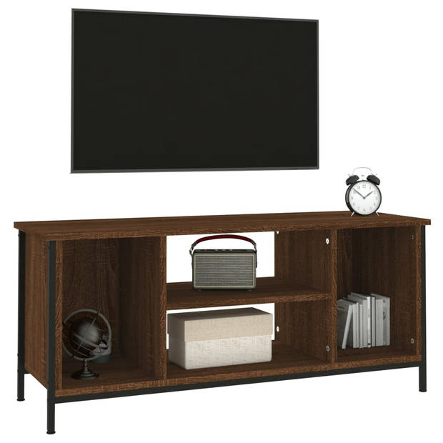 vidaXL Tv-meubel 102x35x45 cm bewerkt hout bruin eikenkleur