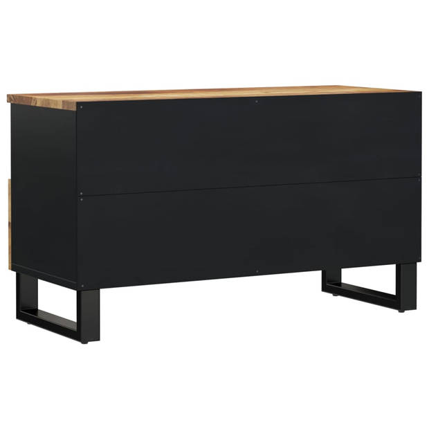 The Living Store TV-meubel Urban - Massief mangohout - 80 x 33 x 46 cm - Opbergruimte - Stabiele poten