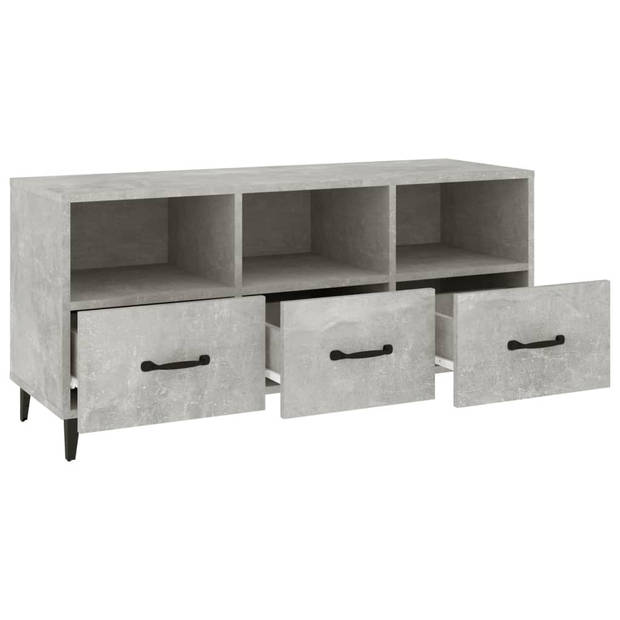 The Living Store TV-meubel - Betongrijs - 102 x 35 x 50 cm - Stevig materiaal