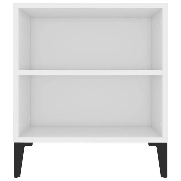 The Living Store Tv-meubel - Industrieel - 102 x 44.5 x 50 cm - Wit - Hout - Metaal