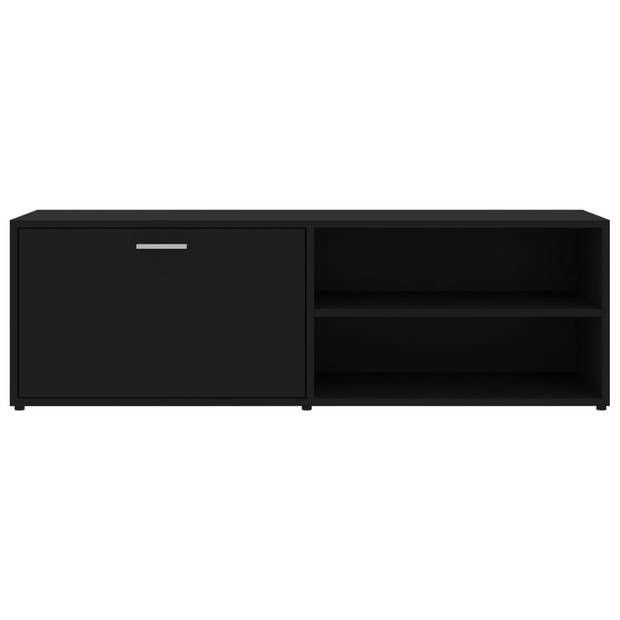 The Living Store TV-kast - Zwart - 120 x 34 x 37 cm - Bewerkt hout