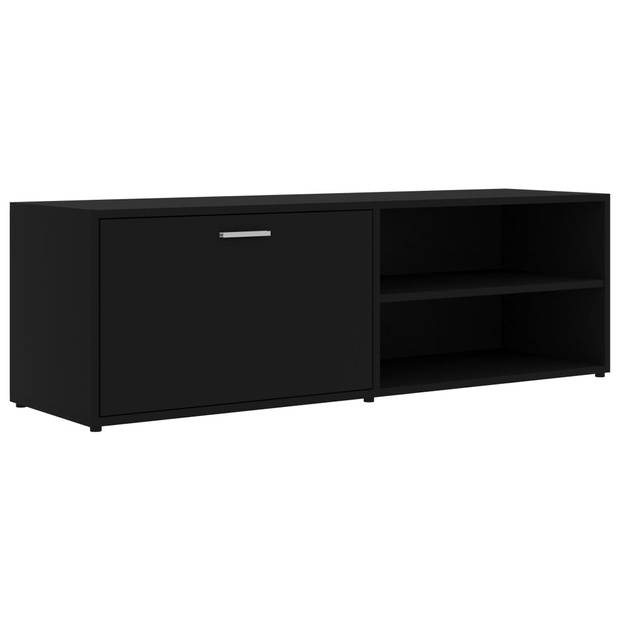 The Living Store TV-kast - Zwart - 120 x 34 x 37 cm - Bewerkt hout