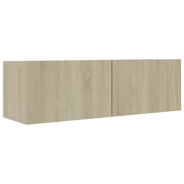 The Living Store TV-meubelset 60x30x30 - Sonoma eiken - 1x60 - 2x80 - 2x100 cm