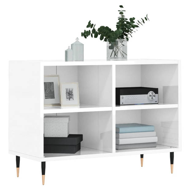 The Living Store Tv-meubel - Modern - 69.5 x 30 x 50 cm - Hoogglans wit