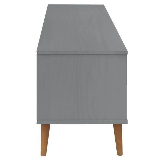 vidaXL Tv-meubel MOLDE 158x40x49 cm massief grenenhout grijs