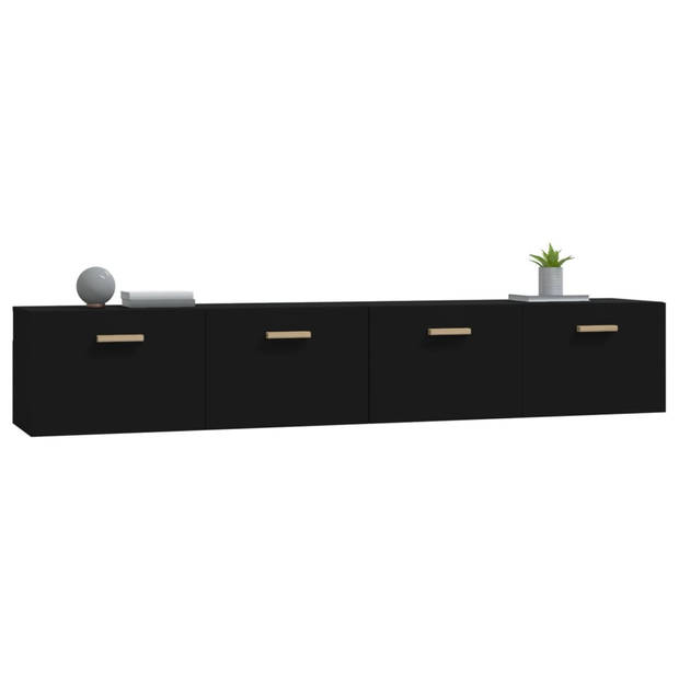 The Living Store Wandkast - KF001 - Hangkast - 100 x 36.5 x 35 cm - Zwart