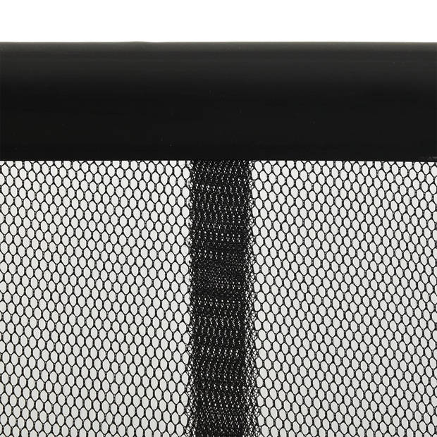The Living Store hordeur 240x240 cm - zwart polyester - zelfsluitend