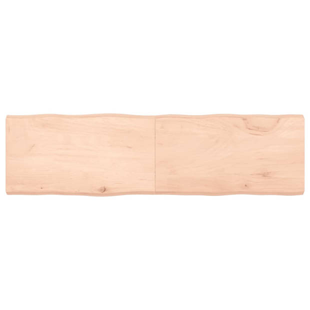 The Living Store Eikenhouten Tafelblad - 180 x 50 x 6 cm - Onbehandeld massief hout