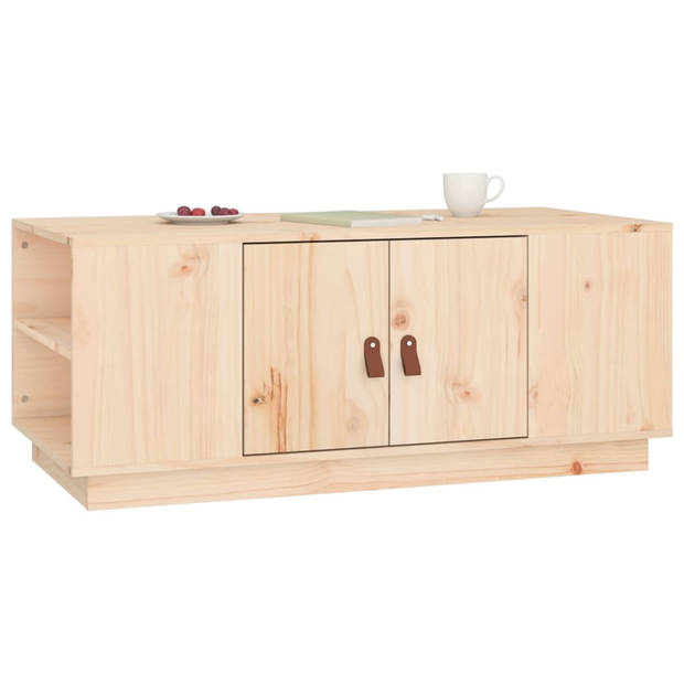 The Living Store Houten Salontafel - Grenenhout - 100 x 50 x 41 cm