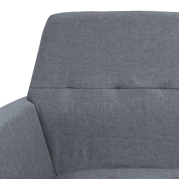 vidaXL Fauteuil staal en stof lichtgrijs