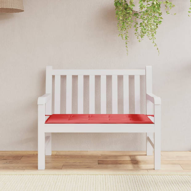 The Living Store Tuinbankkussen - Oxford Stof - 100x50x3cm - Rood