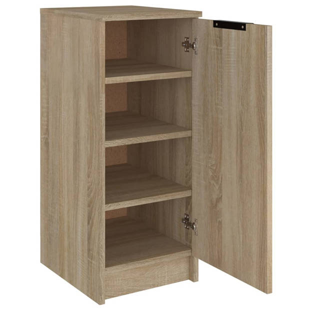 The Living Store Schoenenkast Sonoma Eiken - 30x35x70 cm - Wandmontage vereist