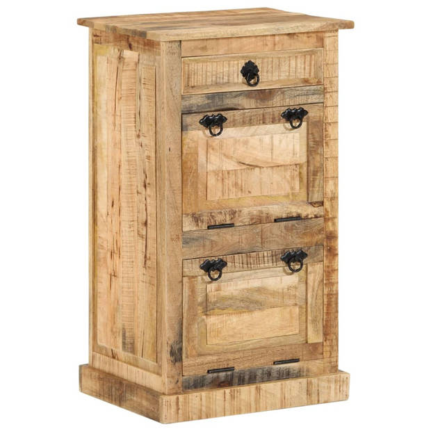 The Living Store Schoenenkast Antieke Stijl - 50 x 38 x 87 cm - Massief Mangohout