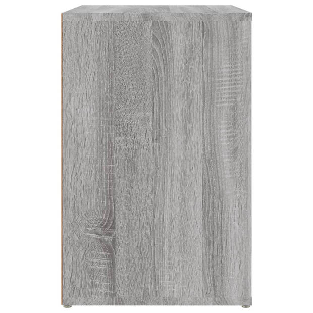 vidaXL Schoenenkast 130x35x54 cm bewerkt hout grijs sonoma