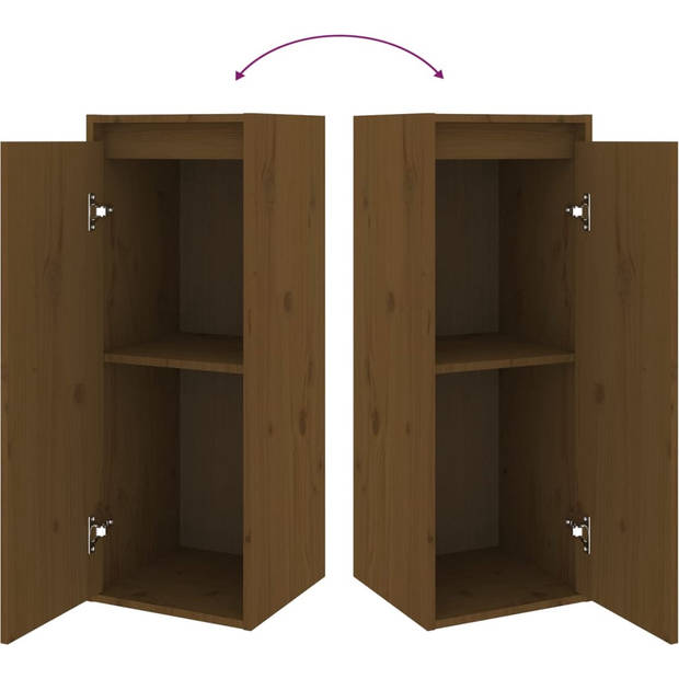 The Living Store TV-meubels - Klassiek design - Massief grenenhout - Verschillende maten - Honingbruin
