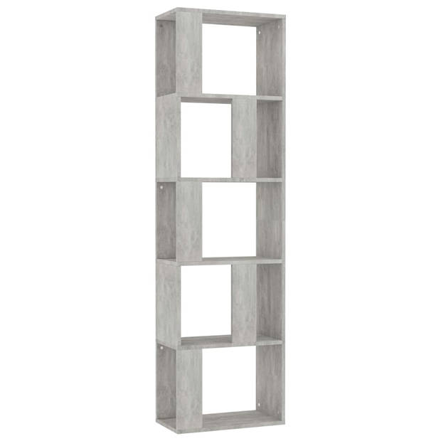 The Living Store Boekenkast - - Meubel - 45 x 24 x 159 cm - Betongrijs