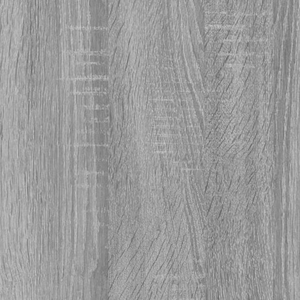 The Living Store Hoekkast - Grijs Sonoma Eiken - 33 x 33 x 132 cm - Hoge Kwaliteit