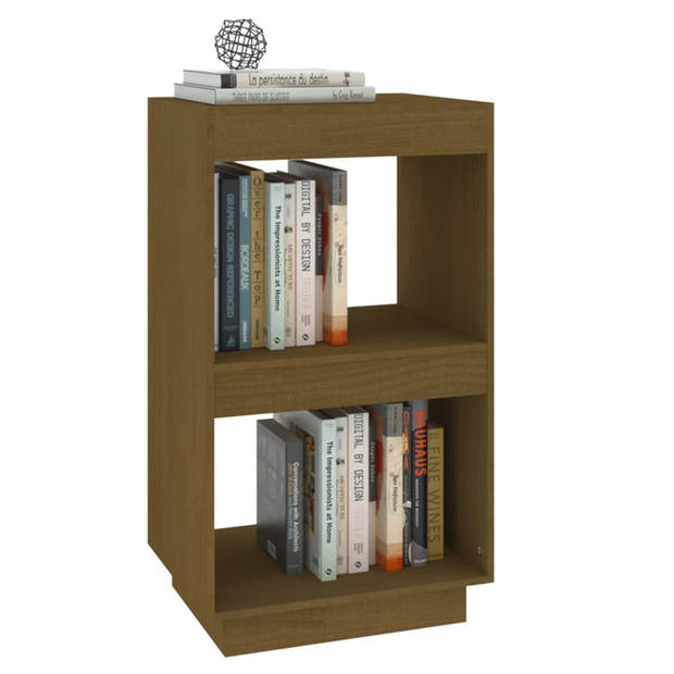 The Living Store Boekenkast Massief Grenenhout - 40 x 35 x 71 cm - Honingbruin