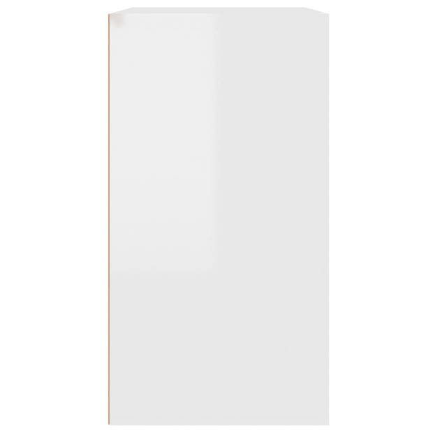 The Living Store Cosmeticakast - Hoogglans wit - 80 x 40 x 75 cm - Opbergruimte voor make-up en accessoires