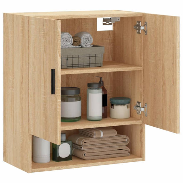 The Living Store Wandkast Sonoma Eiken - Zwevend - 60x31x70 cm - Duurzaam Materiaal