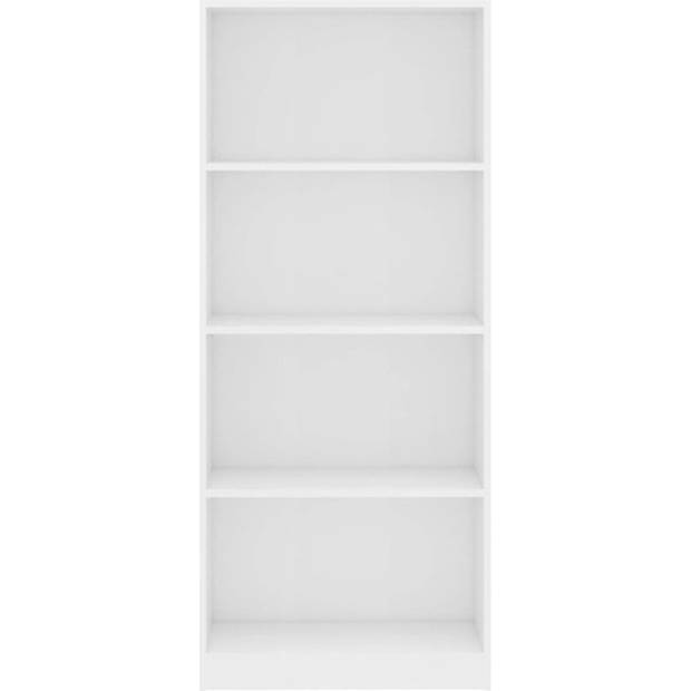 The Living Store Boekenkast - Wit - 60 x 24 x 142 cm - Hout